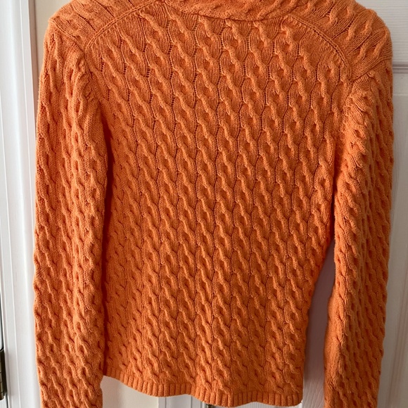 Talbots V Neck Cable Sweater, Petite Medium - Picture 2 of 6